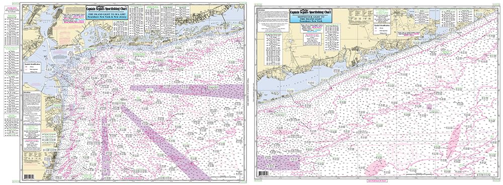 Off Coastal New York - Laminated Nautical Navigation & Fishing Chart by Captain Segull's Nautical Sportfishing Charts | Chart # ONY59