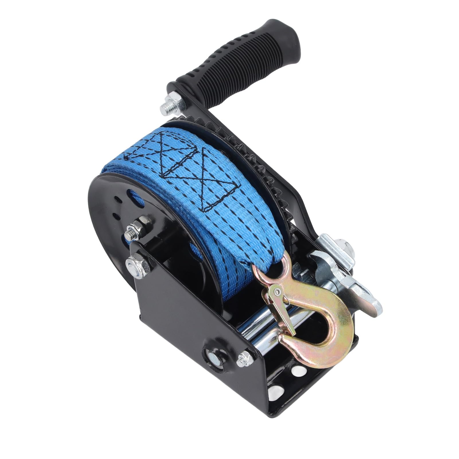 Generic Cabrestante Manual Cabrestante de Manivela Ergonómico de 1200 Libras con Correa de 26 Pies para Levantar y Tirar Cargas Pesadas Al Aire Libre