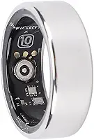 Vikye Smart Ring Health Tracker, IP68 Water Sleep Tracking Wearable Health Rings, Health Fitness Tracker Rings para homens e mulheres, com aplicativo, prata (#7)