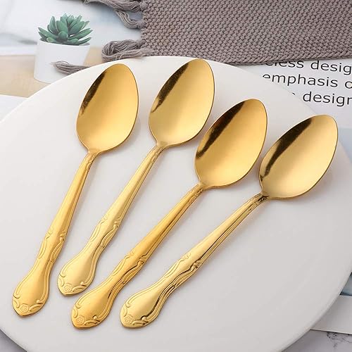 Miniatura 468 de Juego de 12 cucharas de café, mini cucharas de café, cucharas de espresso de acero inoxidable, cucharas pequeñas para postre, té, aperitivo, 4.6