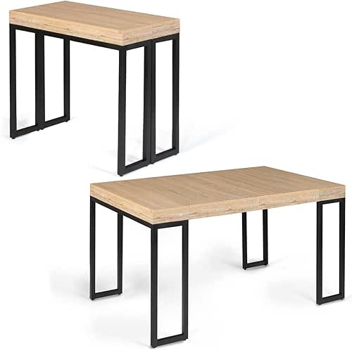 IDMarket - Table Console Extensible Toronto 6 Personnes 140 cm