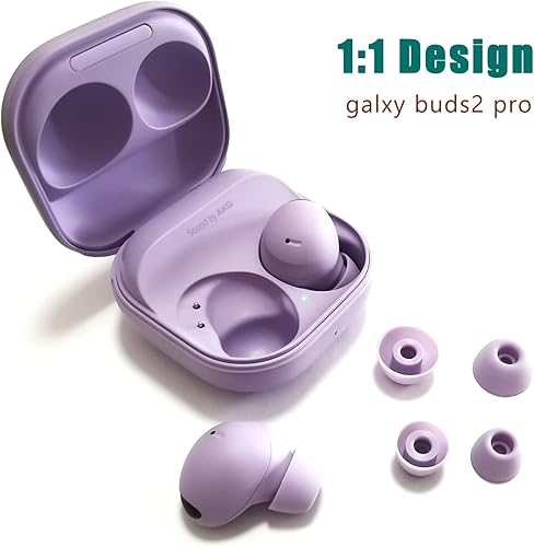 Miniatura 4 de Almohadillas de silicona para Galaxy Buds2 Pro de repuesto para auriculares Samsung Galaxy Buds2 Pro 6 pares LMS púrpura