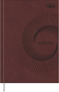 Tilibra - Agenda Executiva Costurada Diária 14,5 x 20,5 cm Prátika Permanente - Bordô