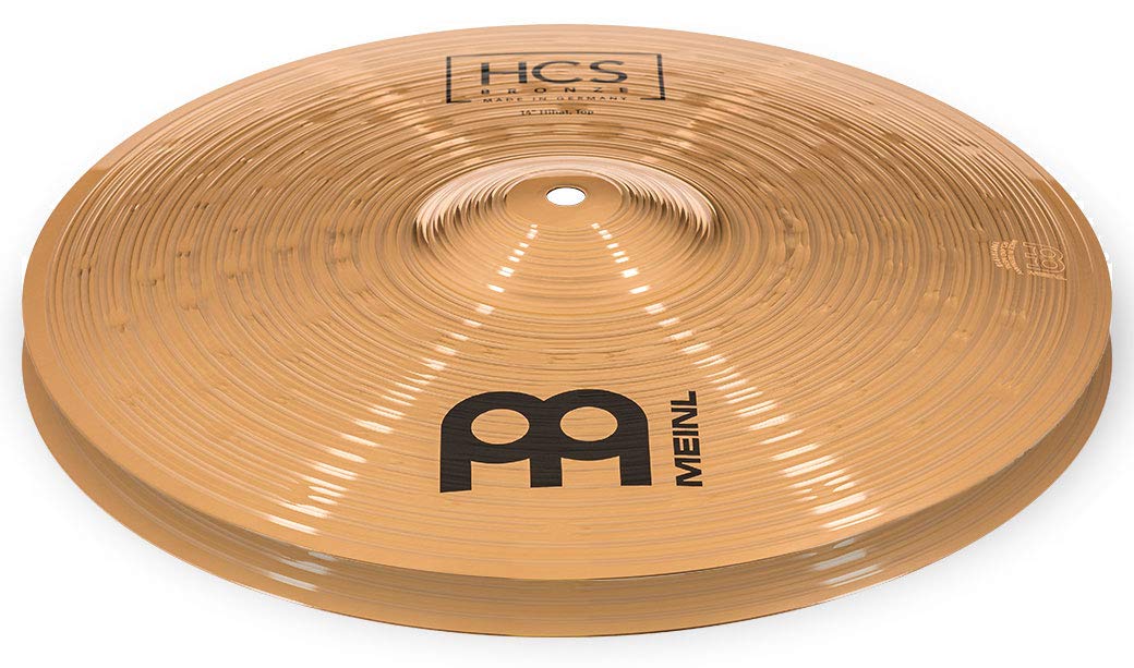 Meinl HCS Bronze - Set HiHat da 14", in lega di bronzo B8, finitura tradizionale, Made in Germany, con macchina Hi-Hat