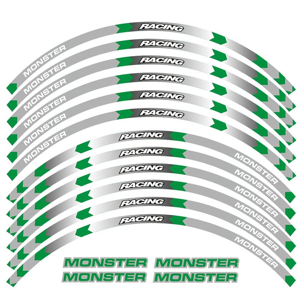 FGLFPXI 12 Pcs Motorcycle Wheel Sticker Stripe Reflective Rim for 1200SR 695 696 796 1100 1100S 797 821 795 S4R S6