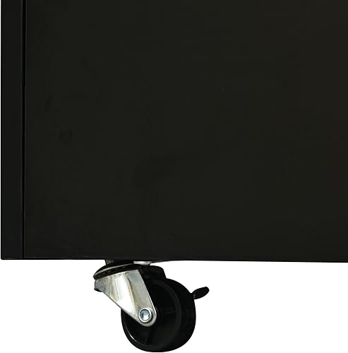 Miniatura 9 de Merax Mesa de centro con parte superior de mármol sintético, mesa central moderna con 2 cajones y ruedas giratorias, mesa de cóctel de lujo