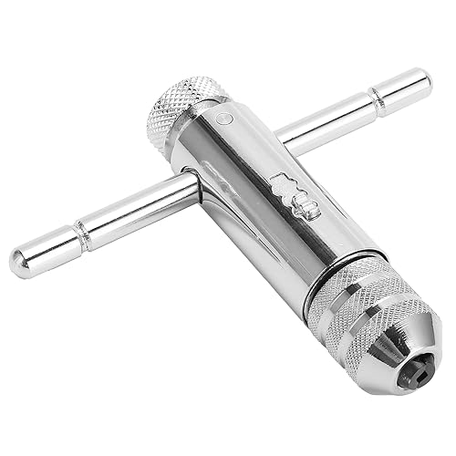 Miniatura 3 de THandle - Llave de trinquete M3-M8, soporte de grifo ajustable, herramienta de mano para grifos, escariadores, extractores de tornillos