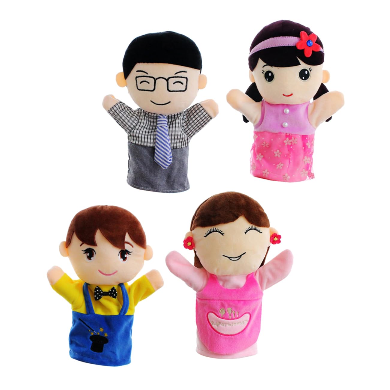 4 Piezas Títeres de Mano de para Muñecos de Mano Realistas para Educativos y Infantiles