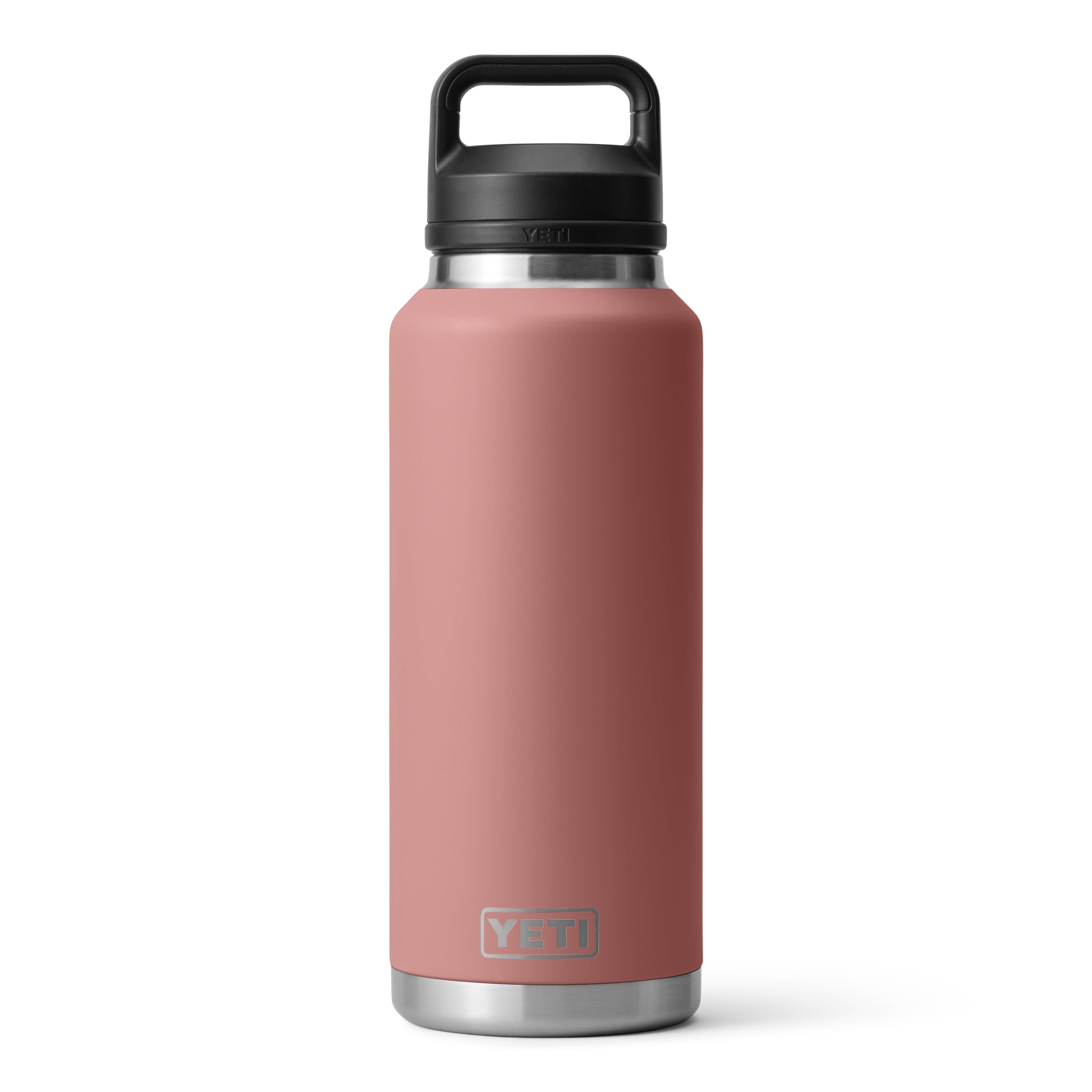 YETI Rambler 46 oz Bottle, Leakproof, Vacuum Insulated, Stainless Steel with Chug Cap, Sandstone Pink