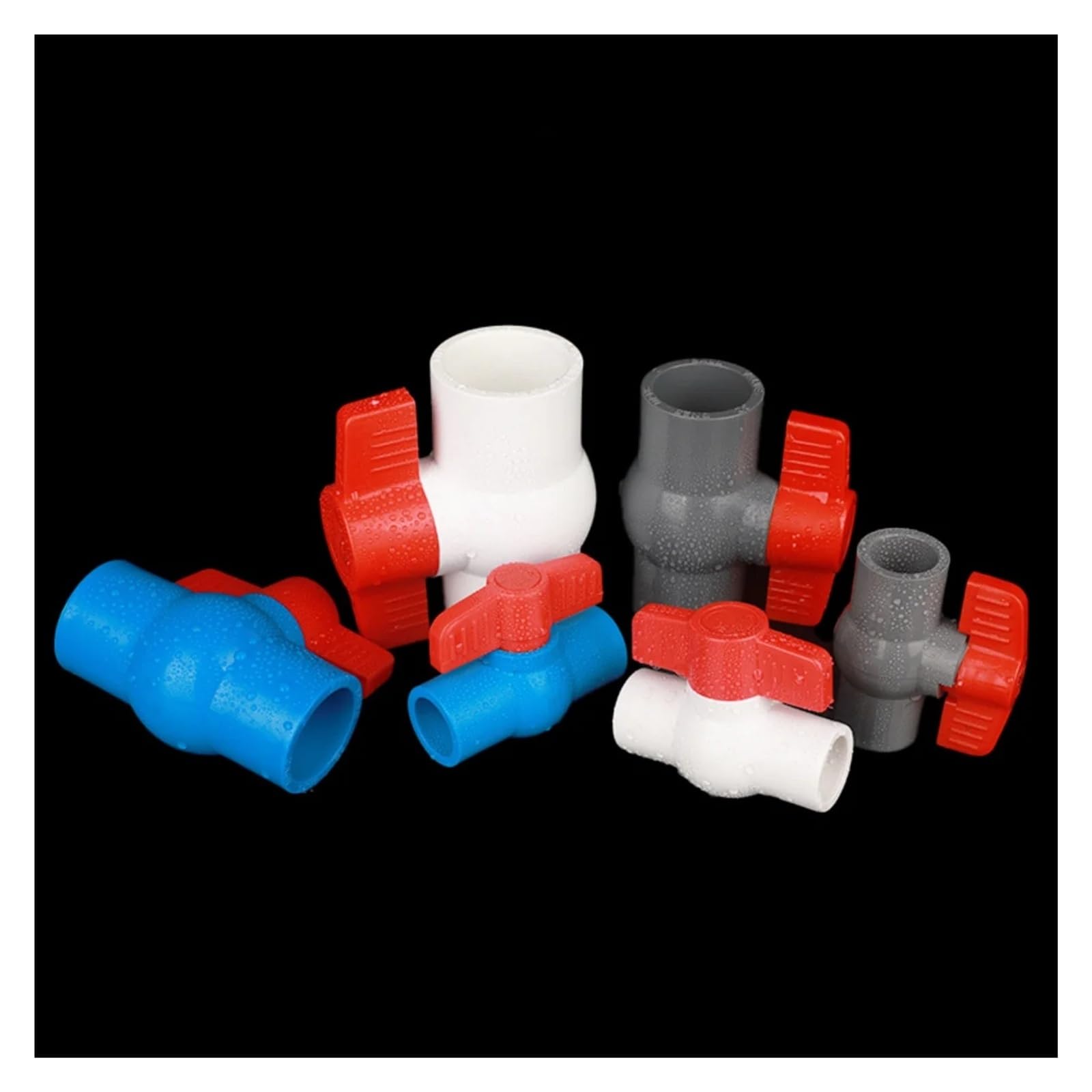 5 Sztuk Zawory Kulowe Z PVC Średnica Wewnętrzna 20/25/32/40mm Nawadnianie Ogrodu Przełącznik Waterstop Es Akwarium Zawory Drenażowe Biały/niebieski/szary(Blue,ID 25mm)
