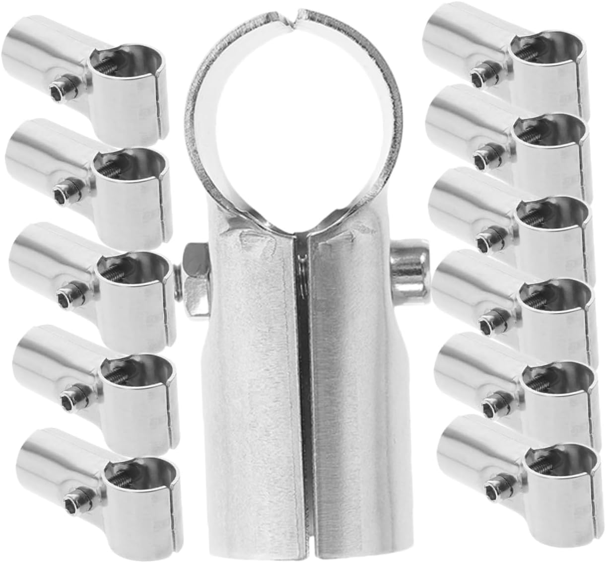 Veemoon 12pcs Fences Joints Accessories for Rail Clamps Pole Clamp