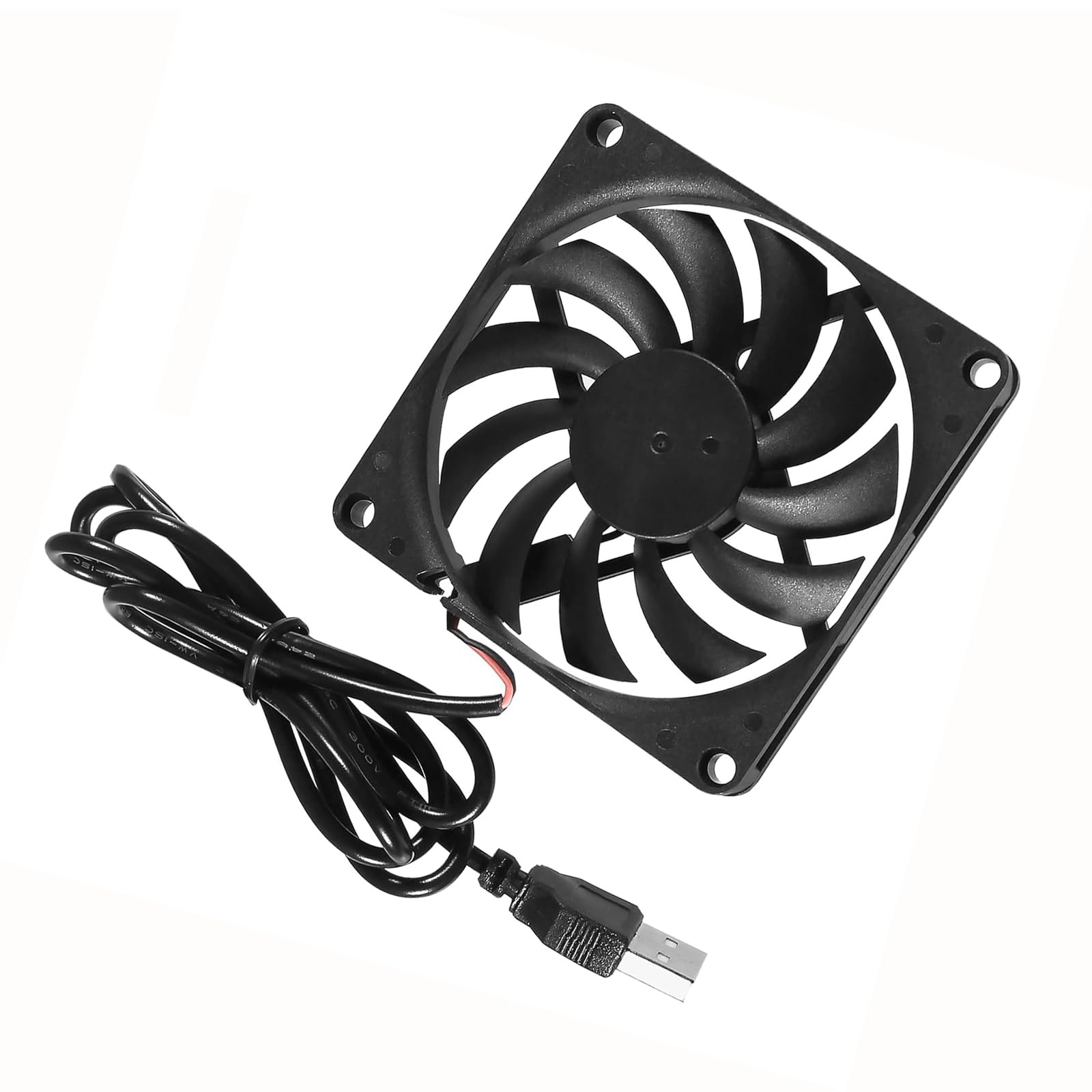 DIANN 4 ventiladores de refrigeración 8010 de 5 V 0,27 A, USB, 80 x 80 x 10 mm, sin escobillas, CC para computadora, disipador de calor, ventilador de refrigeración de 80 mm x 10 mm