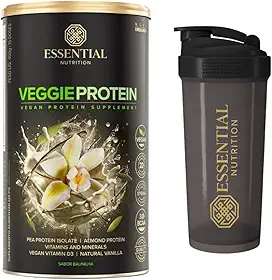 Combo Essential Nutrition - Veggie Whey Protein - Vanilla + Coqueteleira
