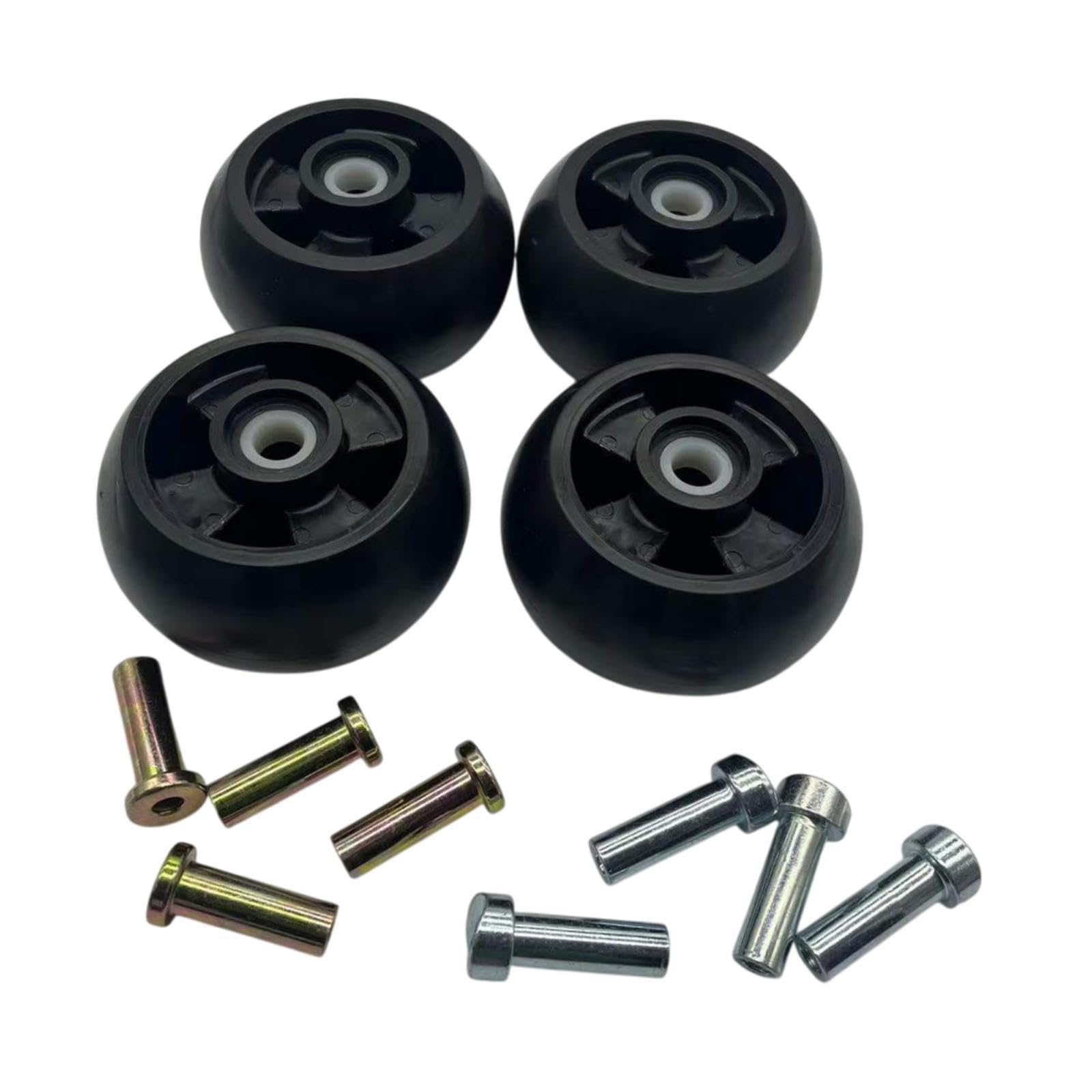 4 Piezas Rueda de Calibrador para Cortacésped Accesorio de Repuesto Kit AM125172 Instalación Fácil Material de PP Adecuado para Tractor de Césped