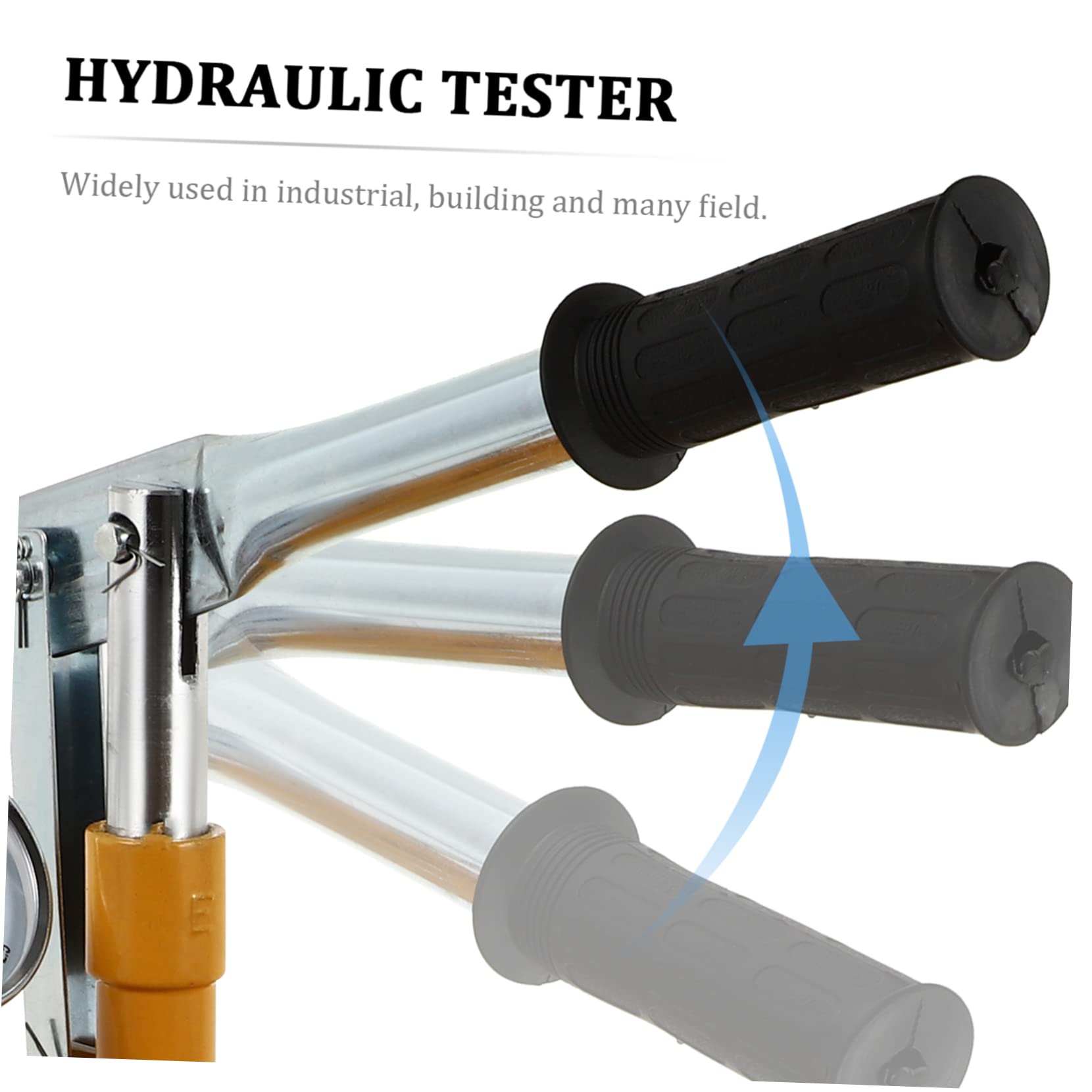 BESTYASH Pompa Idraulica Manuale per Test Pressione 40kg, Tester di Pressione per Acqua e Olio, Alluminio e Rame, Quadrante Grande, Lettura Chiara Colore Casuale Stile Casuale