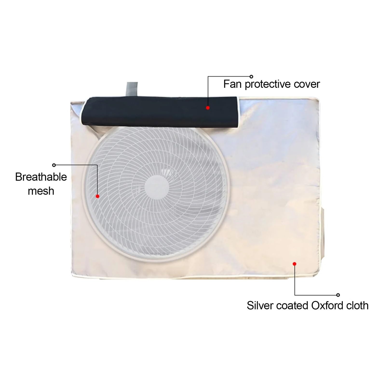 Cubierta para Aire Acondicionado Exterior, Estuche Protector for Unidad Principal de Aire Acondicionado Funda Protectora Bolsa Oxford(90x30x60cm)