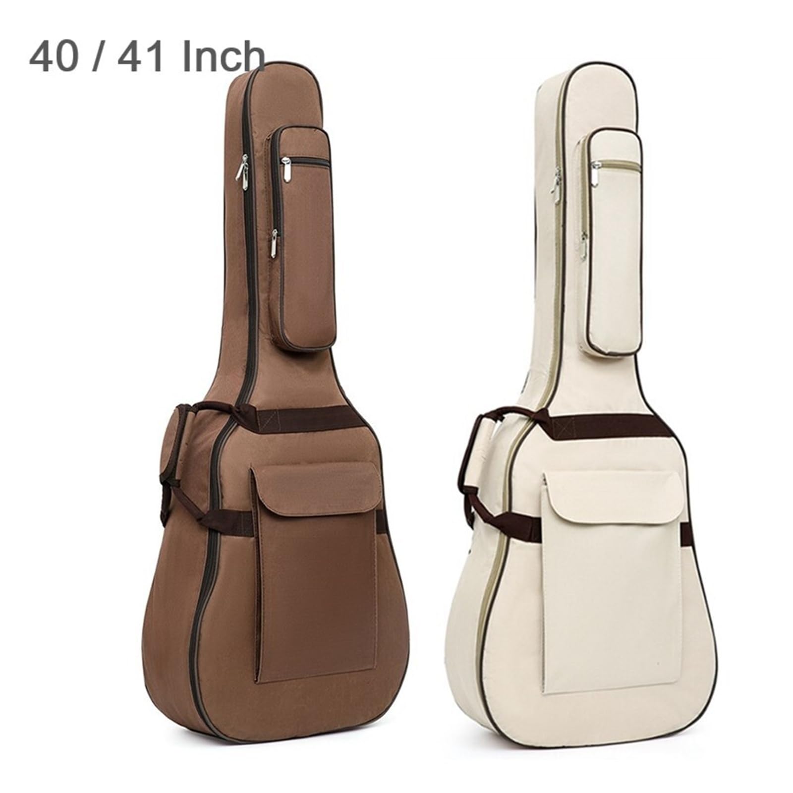 Mochila for guitarra eléctrica de 40/41 pulgadas, tela Oxford 600D, acolchado grueso, impermeable, bolsa for concierto acústico con correa for el cuello(Brown)
