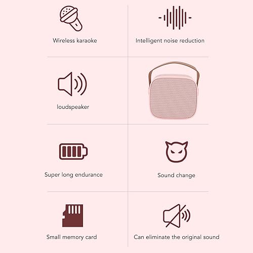 Miniatura 3 de Pssopp Mini Karaoke Machine, Long Battery Life 6 Sound Effects Clear Sound Mini Karaoke Speaker for Speech