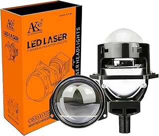 AKE Car LED Headlight Lens - 3 Inch High Brightness (300+ Lumens) with 58W Cooling Fan, Suitable for Low & High Beam, 15000 RPM Turbo Fan, Car Fog Light, OEM Customization, 6000K White Light