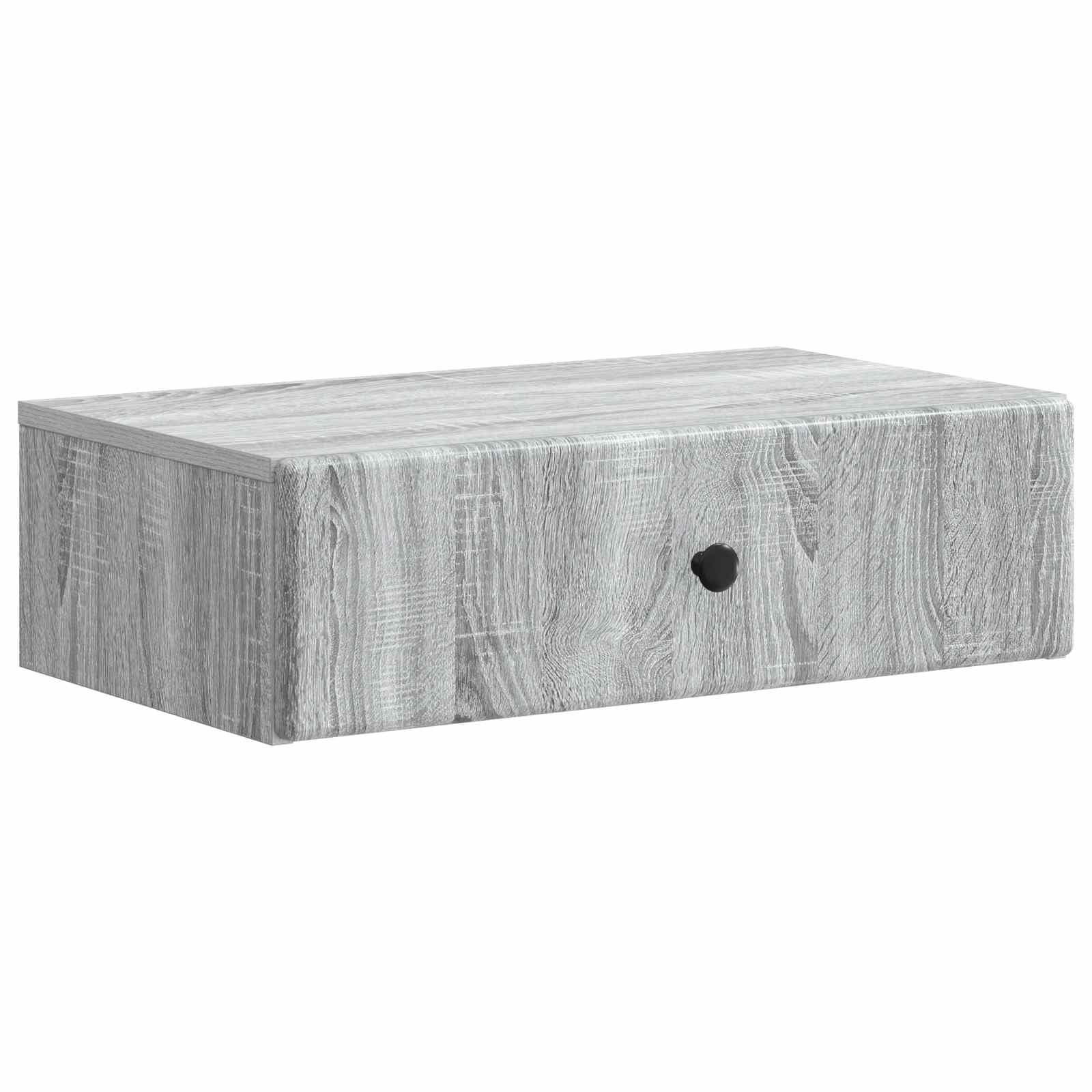 Table d'appoint murale en bois Sonoma gris avec tiroir de rangement