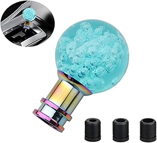 Miniatura 2 de Pomo de palanca de cambios redondo para palanca de cambios de bola transparente de cristal, apto para vehículos de transmisión atómica manual