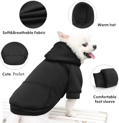 Miniatura 5 de Idepet Sudaderas con capucha para perros pequeños, chaleco para perros pequeños, ropa de chihuahua, abrigo cálido, chaqueta de otoño para cachorros,