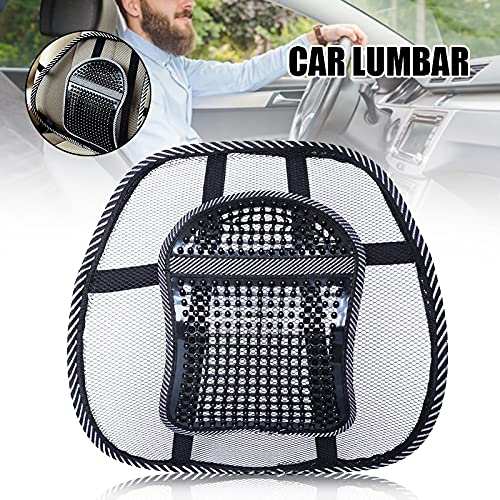 WZDTNL Auto Rugkussen, Ademend Mesh Lumbale Ondersteuning met Massage Kralen, Universeel Zomer Rugkussen voor Kantoor… - Image 4