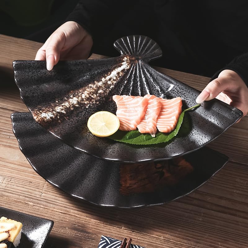 Assiettes à salade et plateau à sushi japonais en éventail pour cuisine - 3
