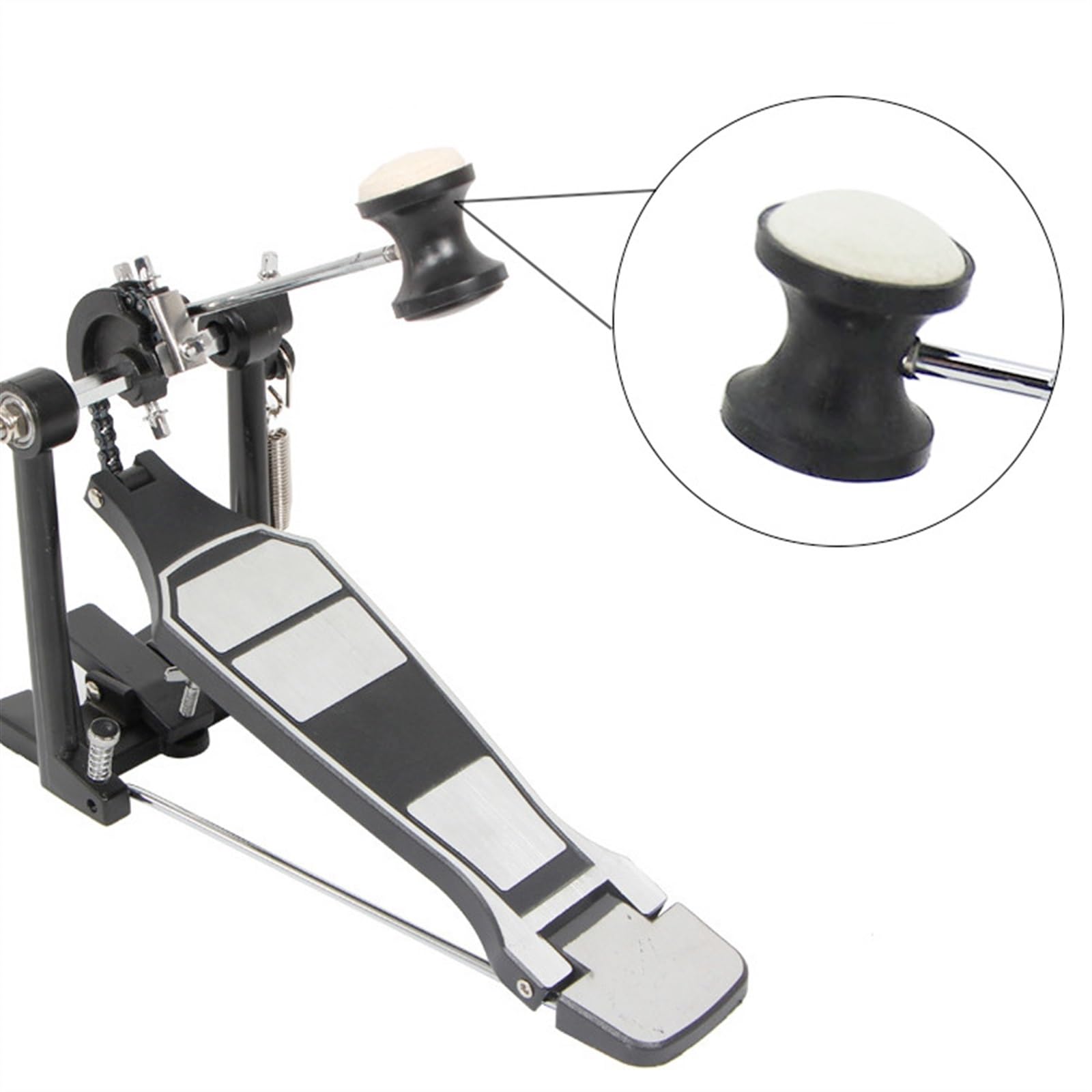 Pedal de batería Percutor De Un Solo Paso, Percutor Hi-hat, Accesorios Para Instrumentos De Tambor, Galvanoplastia De Un Solo Paso
