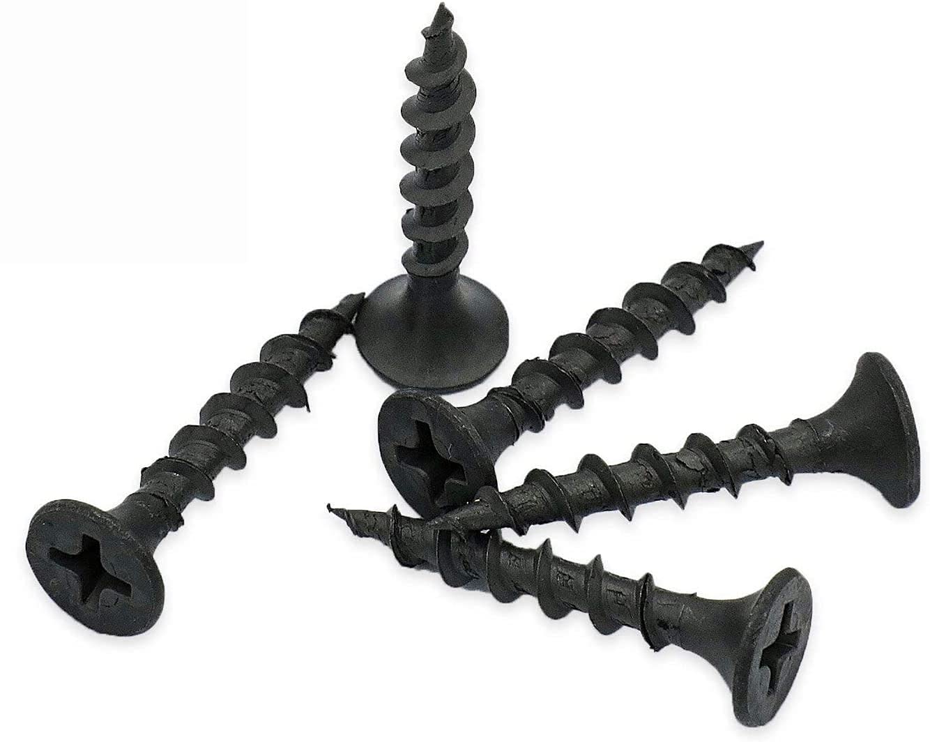 Drywall Screws #6 x 1 in (3.5 x 25) Coarse Thread 200 Qty Bugle-Head Screws Sharp Point Phosphate Coated Drywall Screws