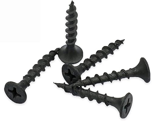 #6 tornillos para paneles de yeso de 1 pulgada, cabeza de corneta de rosca gruesa, tornillos para paneles de yeso recubiertos de fosfato, 70 unidades