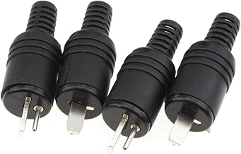 kenable 2 Pin DIN Plug Speaker and HiFi Connection Twist on Terminals Strain [4 Pieces] [4 Pack]