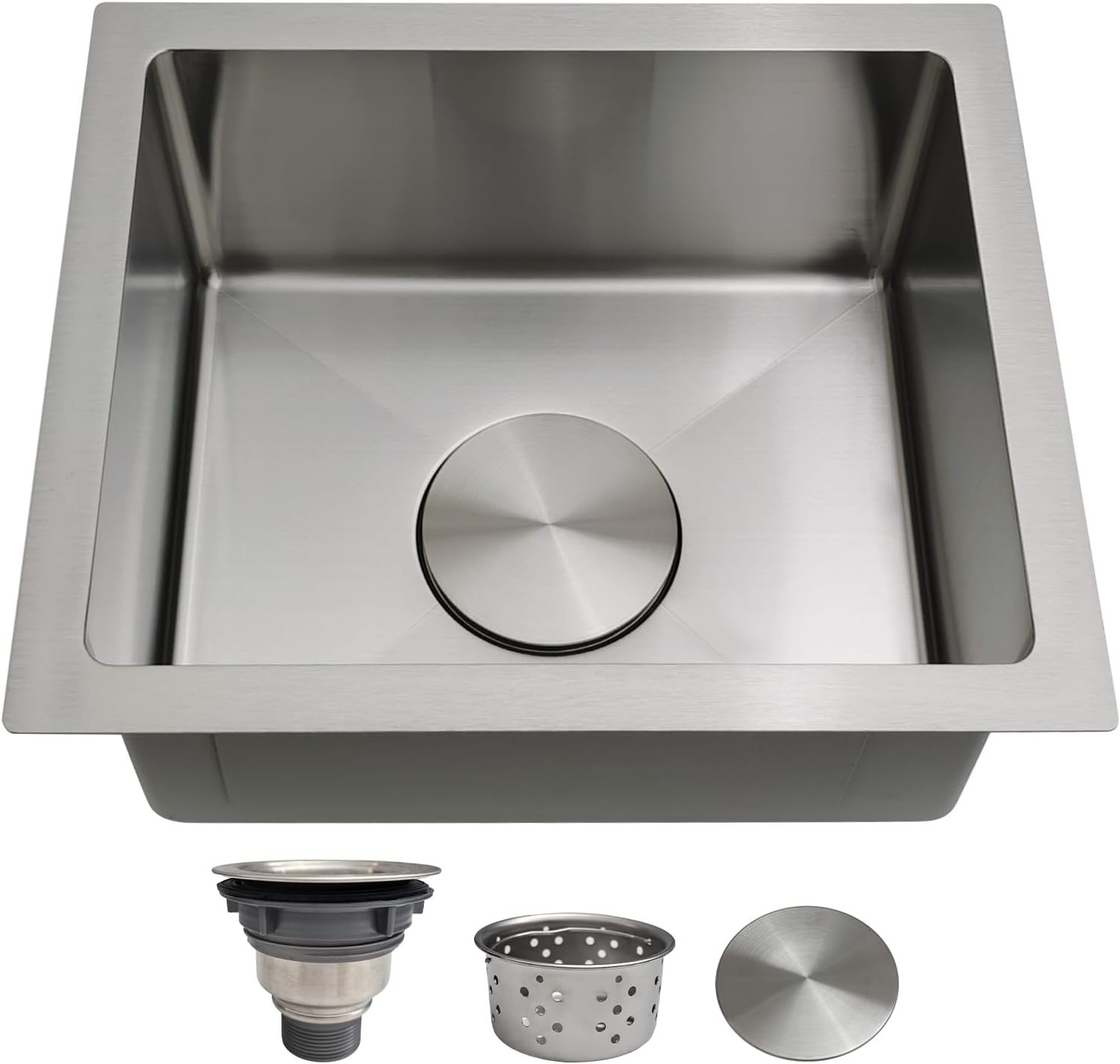 13 Inch Bar Sink Undermount – Delironexu 18 Gauge Stainless Steel Small Kitchen Sink, 13"x15"x7" Small Bar Sinks, Single Bowl Wet bar sink with Brushed Finish for Outdoor, RV, and Prep Use Stainless Steel 13x15x7 Undermount