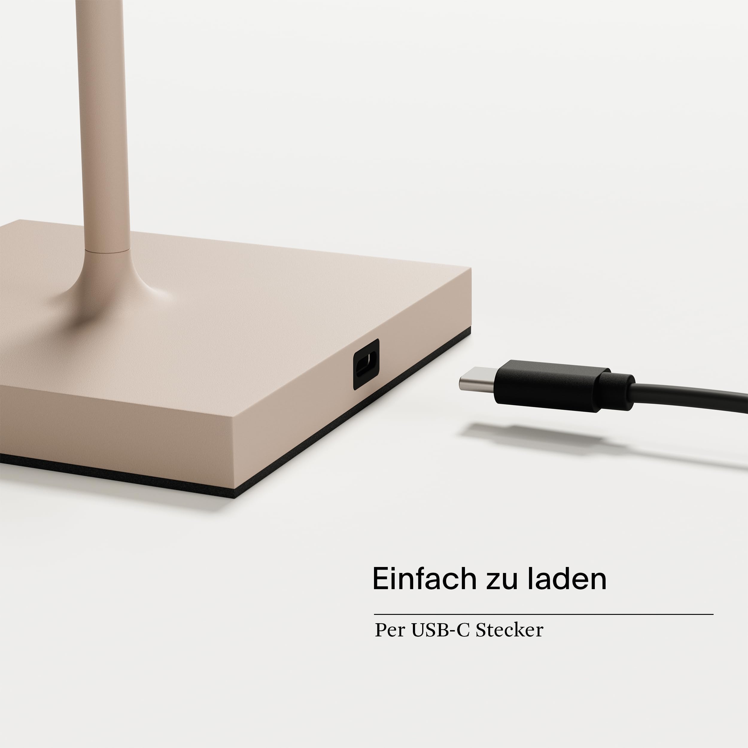SIGOR Nuindie 2.0 Akku-Tischlampe, 2er-Set, dünenbeige | Dimmbar • Indoor & Outdoor • IP54 • 38 cm • USB-C • 12 h Leuchtdauer
