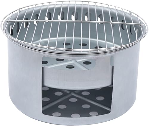 Miniatura 9 de Estufa de leña para campamento, estufa de cohete, estufa de leña portátil con bolsa de transporte, estufa de alcohol de acero inoxidable para