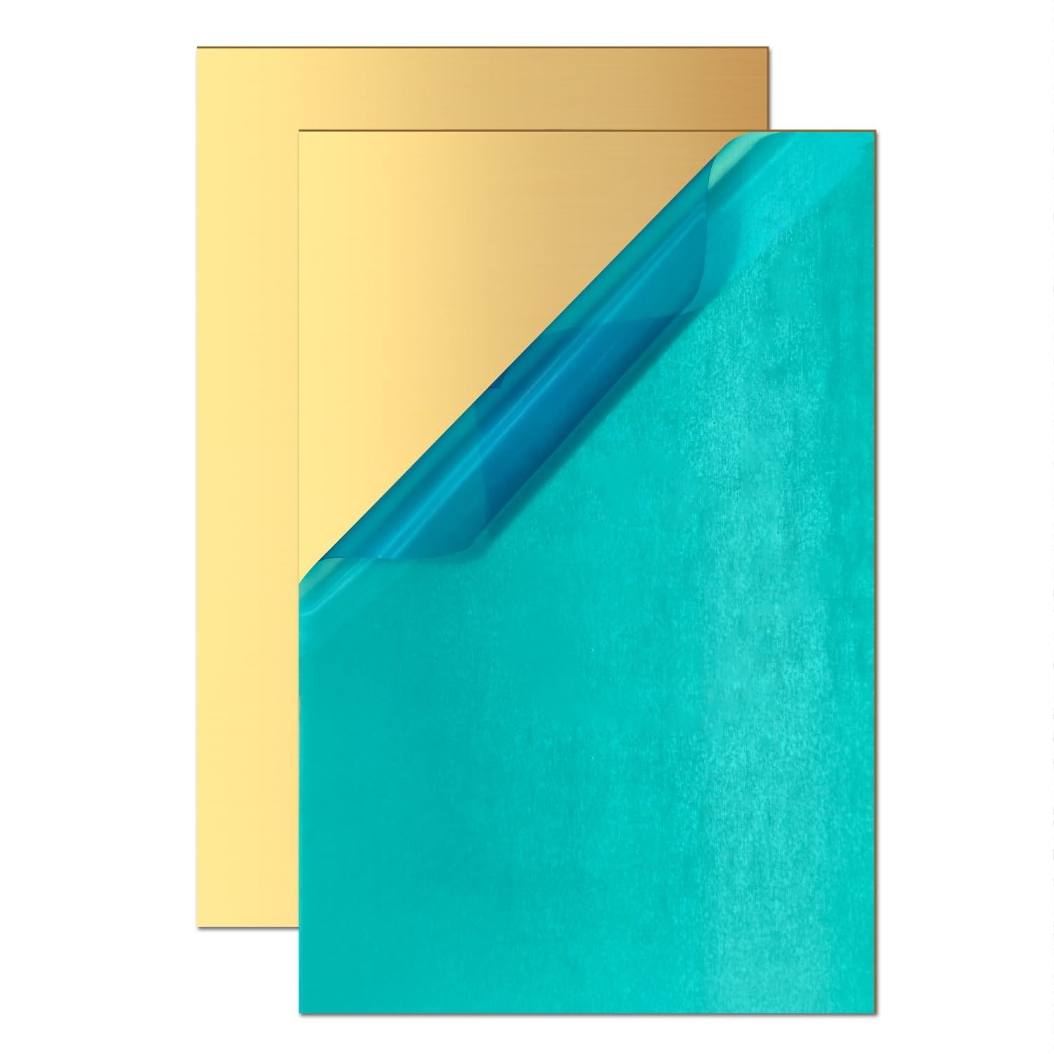 Lot de 2 tôles de laiton, 10,2 x 20,3 cm, épaisseur : 1 mm, plaque en laiton pur à 99,9 %, pour gravure, bricolage, bijoux