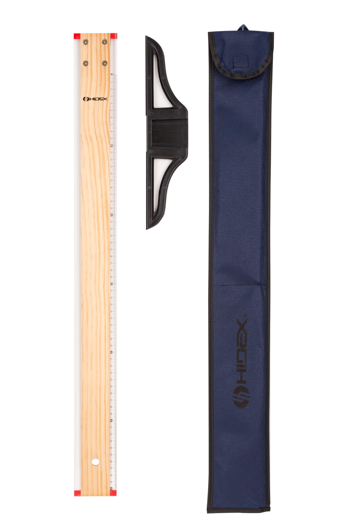 Hidex Ahşap T-Cetveli 60 cm (Sökülebilir Başlık, Kumaş Kılıf)