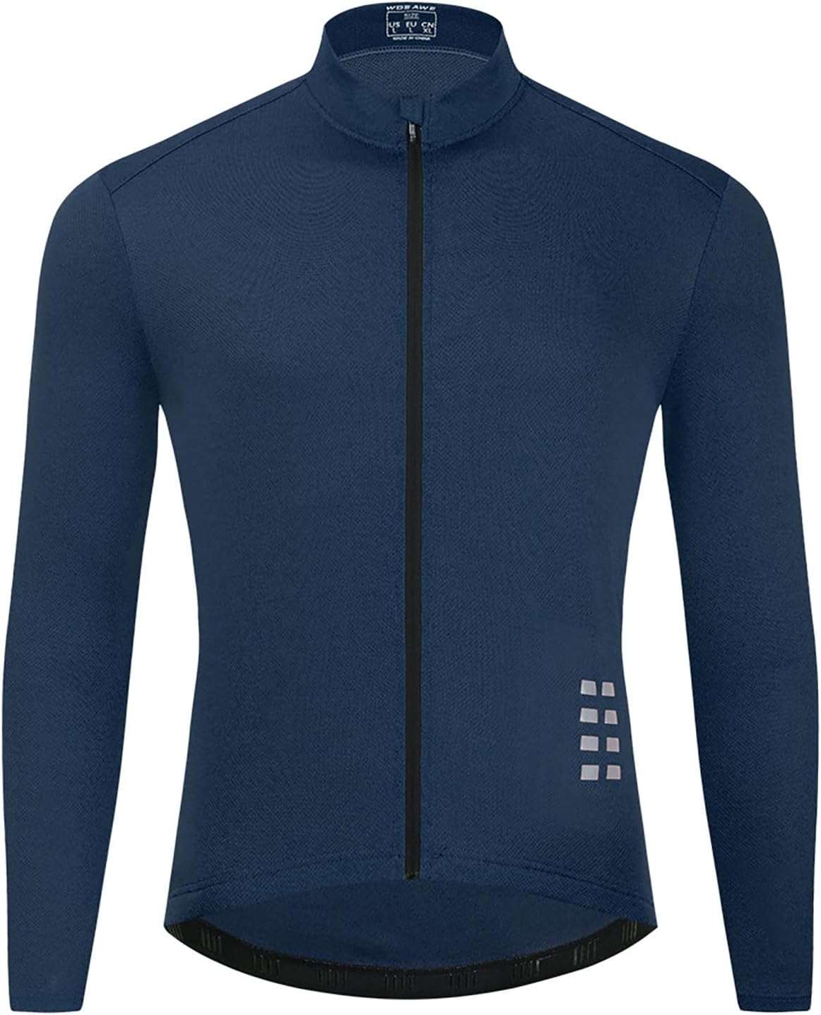 Men's Basic Cycling Jerseys Long Sleeves Quick Dry Mountain Bike Bicycle Shirt for Men with Back Pockets