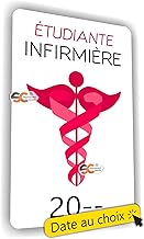 SC ® - Caducée Étudiante Infirmière - Date Personnalisable - Sticker/Autocollant - Type de pose Vitrophanie* (se colle sur le pare-brise à l'intérieur du véhicule) - 2022/2023 / 2024