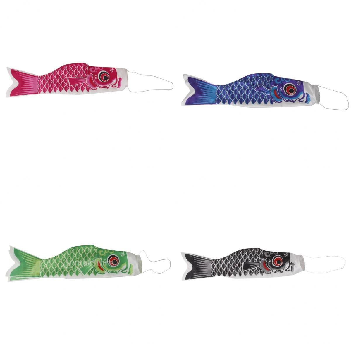 bnf® 4 pieces 40cm japanese windsock carp koi nobori sailfish wind streamerwindmills spinners garden d cor yard garden outdoor living home