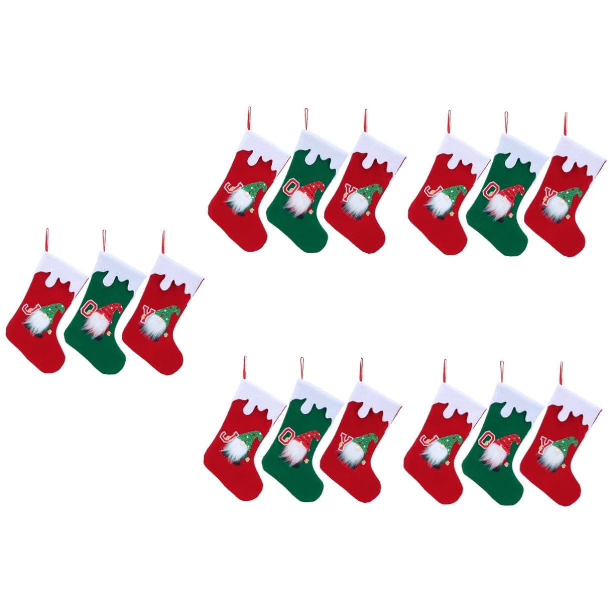 MAGICLULU 5 Sätze Gesichtsloser Weihnachtsstrumpf Weihnachtsvorrat Weihnachten Ornamente Weihnachtsfilzstrümpfe Urlaub Weihnachtsbaum-anhänger Weihnachtsstrumpf Dekore Vlies 3 Stück * 5