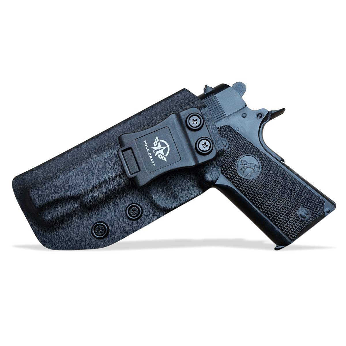IWB KYDEX Holster Fits: Colt 1911 Commander .45 9mm 4.25 4.5 Inch Compact Gun Holster Funda Pistola Case Inside Concealed Carry Holster Guns Accessories