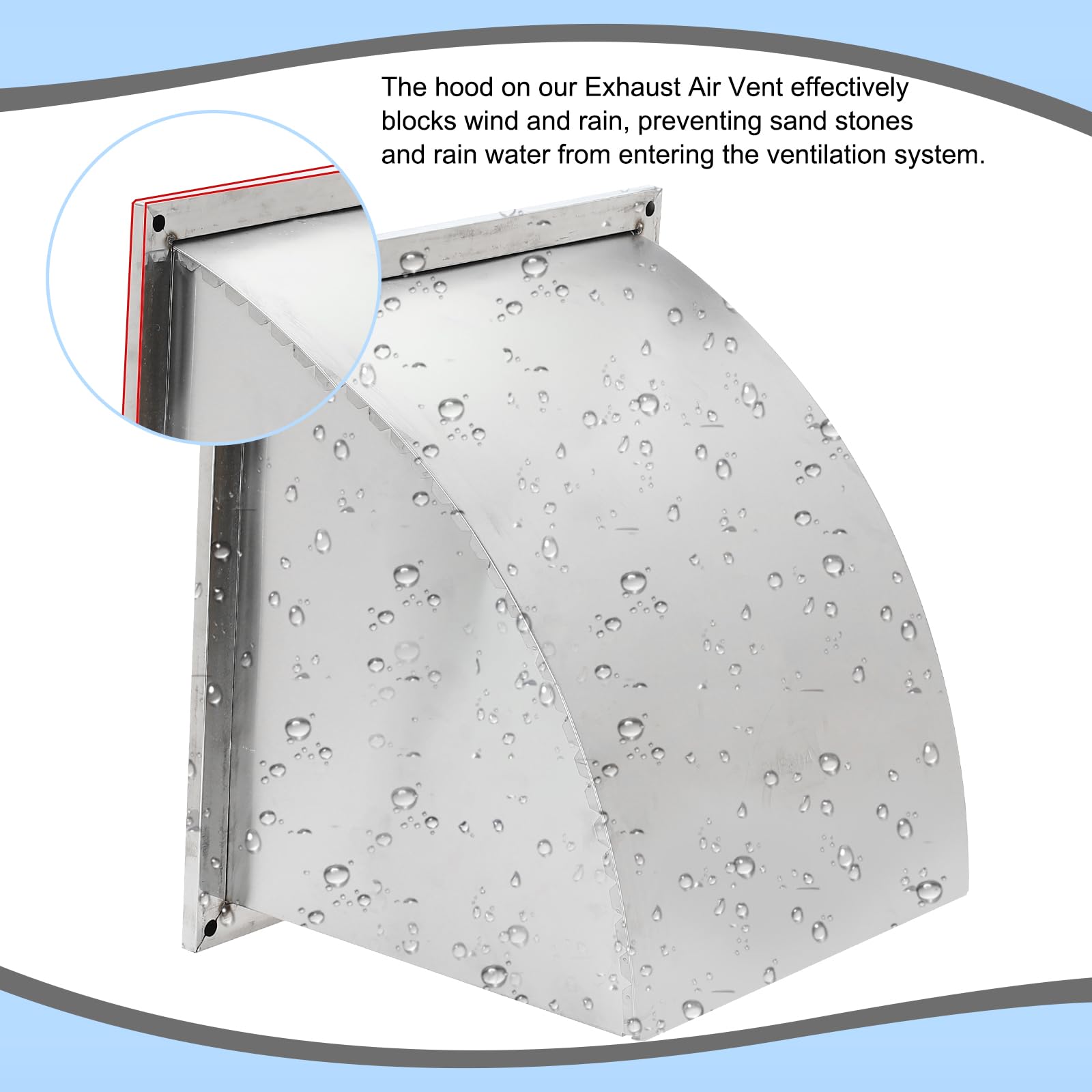 PATIKIL Grille De Ventilation Murale 15"x15" Acier Inoxydable À Persiennes