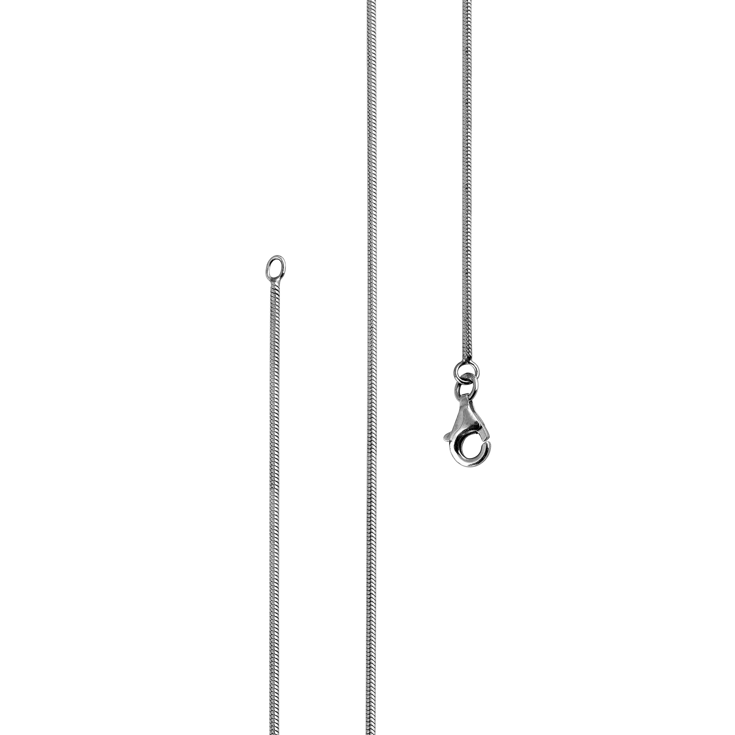 Schlangenkette 925 Silber Damen 1 mm Länge 42 cm bis 70 cm LJ1021