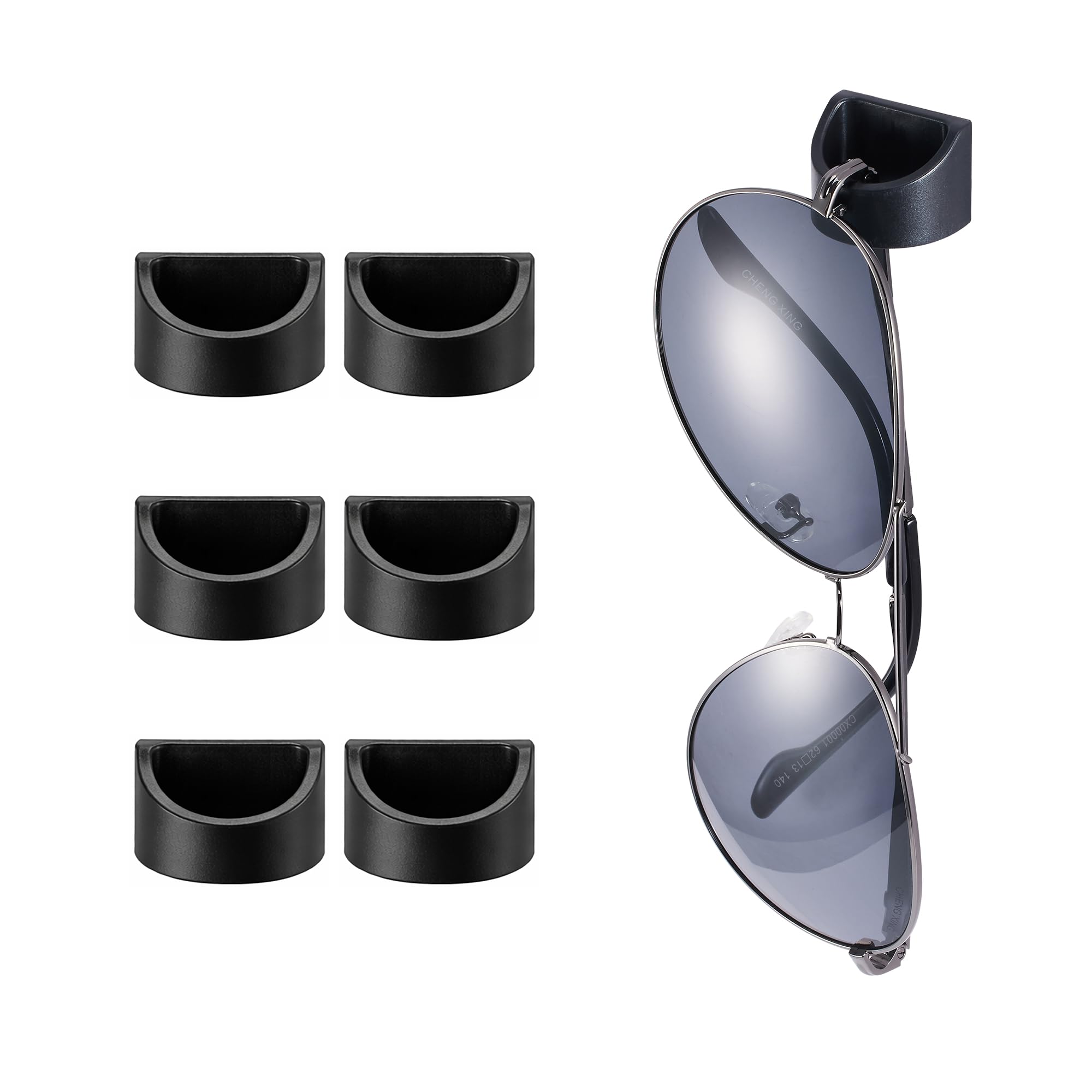 Organizador de lentes de sol, paquete de 6 soportes para gafas y gafas para gafas, gafas de sol, gafas de lectura, soporte para gafas de sol para el hogar, oficina, coche, conductor, taller
