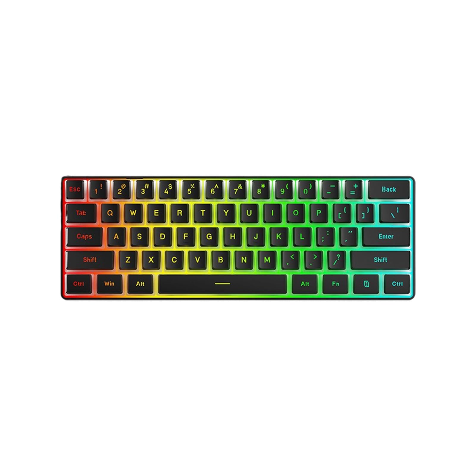 Clavier filaire USB 61 touches mini membrane PC portable informatique de bureau