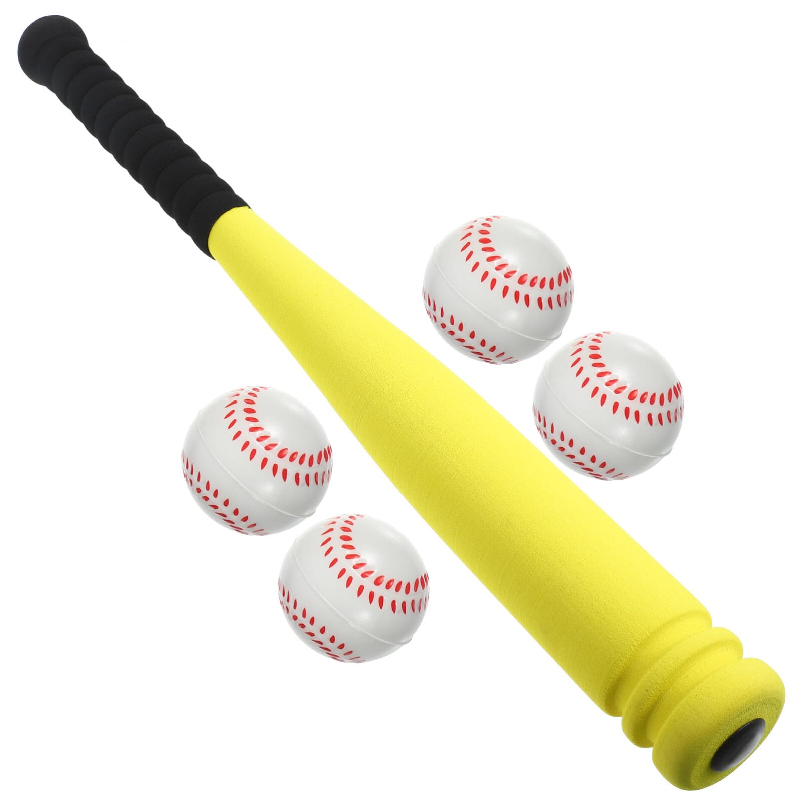 Batte de baseball pour enfants en mousse avec 4 balles de 53 cm - Batte de baseball de sécurité en plastique - Pour enfants, tout-petits, garçons et filles