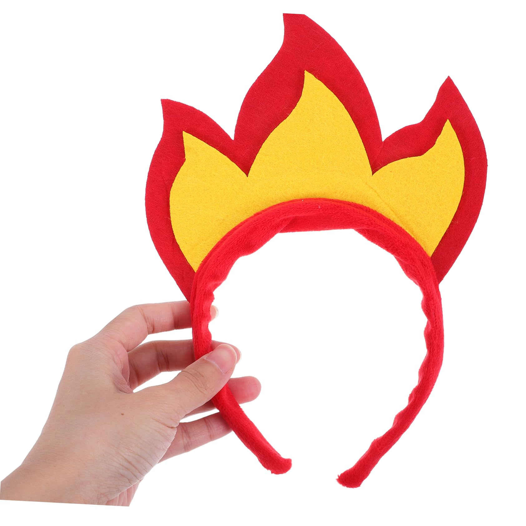 Toddmomy Halloween Flame Headband Soft Felt Fire Shaped Hair Hoop for Party Costume Accessories Lightweight Realistic Flame Effect - Image 4