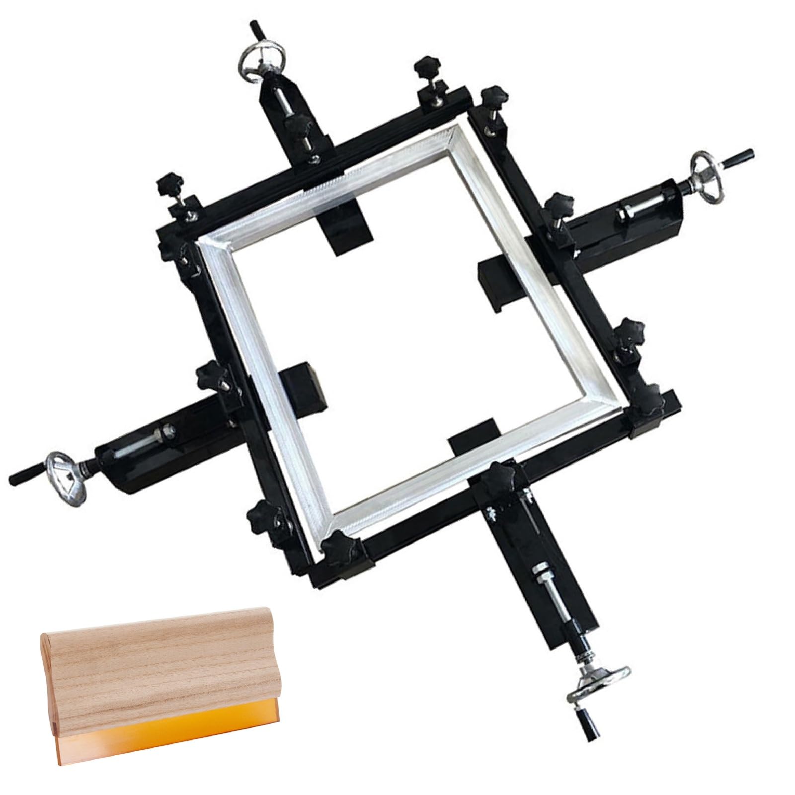 Tensor de Mallas para Serigrafía, Máquina Manual de Tensado, Diseño de Abrazaderas Ajustables, Tensión Equilibrada en Cuatro Lados, Control Estable de la Malla, para Carteles/Impresión