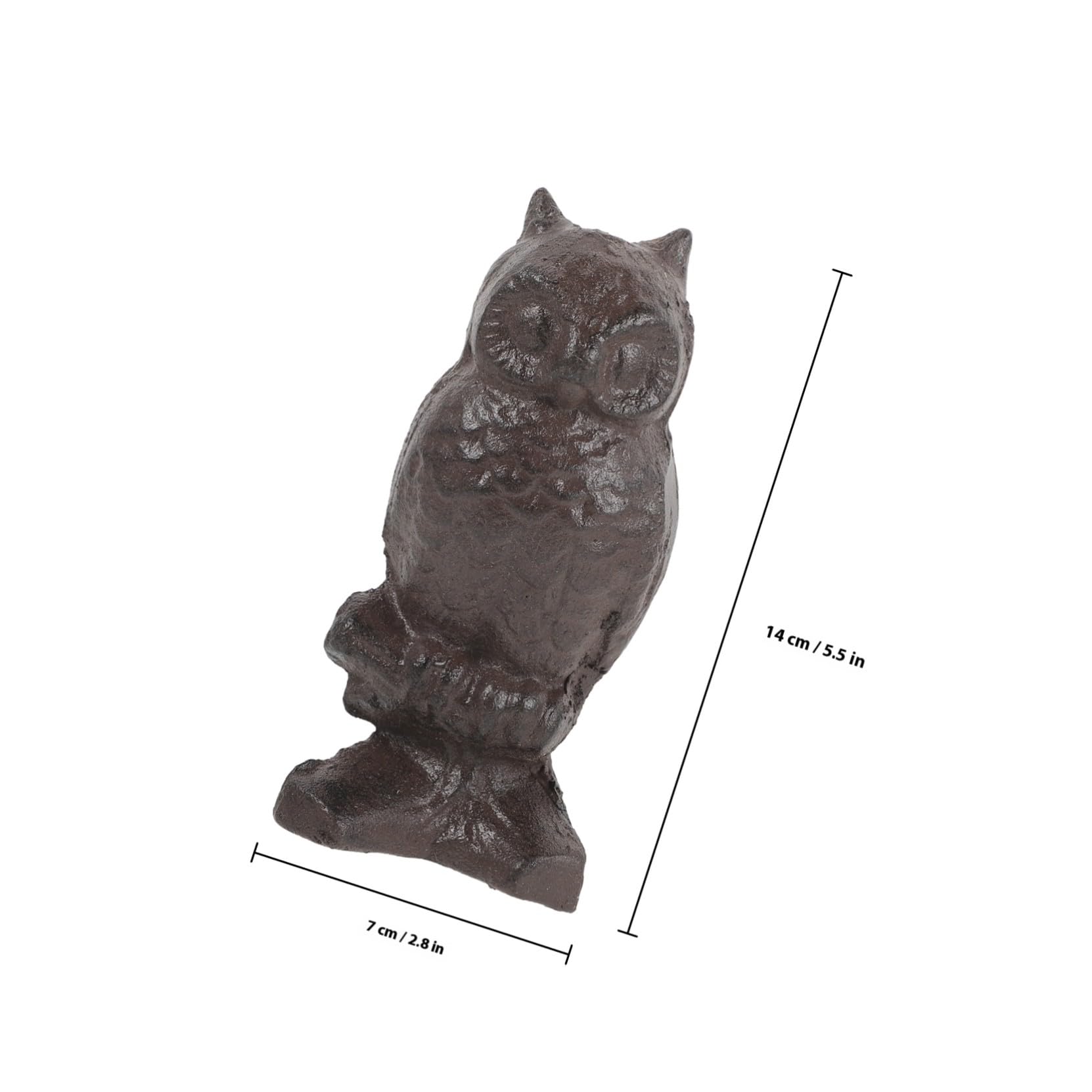 POPETPOP Scultura in Ferro a Forma di Gufo Leggera e Resistente, Decorazione Adorabile per Giardino e Ornamento Casa Delicato e Decorativo